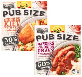Coles Mccain pub size meal 480g-500g offer