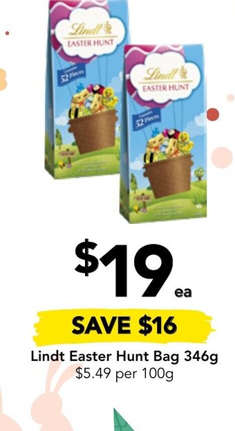 Drakes Lindt Easter Hunt Bag 346g offer