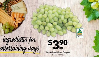 Drakes Australian White Grapes offer