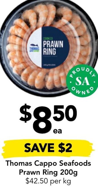 Drakes Thomas Cappo Seafoods Prawn Ring 200g offer