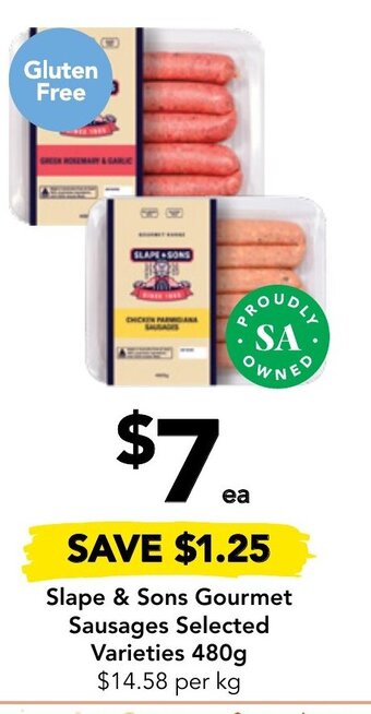Drakes Slape & Sons Gourmet Sausages offer