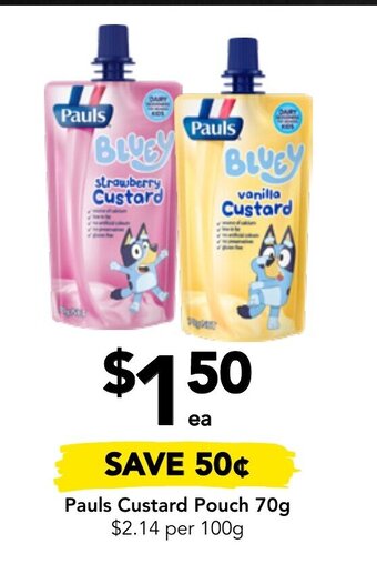 Drakes Pauls Custard Pouch 70g offer