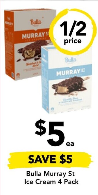 Drakes Bulla Murray St Ice Cream 4 Pack offer
