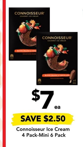 Drakes Connoisseur Ice Cream 4 Pack-Mini 6 Pack offer