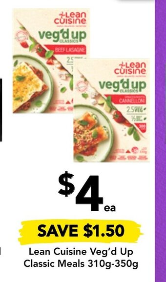 Drakes Lean Cuisine Veg'd Up Classic Meals 310g-350g offer