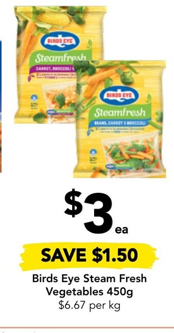 Drakes Birds Eye Steam Fresh Vegetables 450g offer