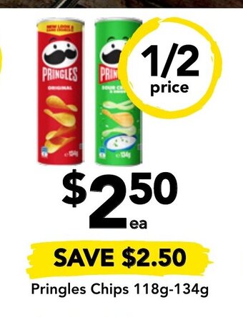 Drakes Pringles Chips 118g-134g offer