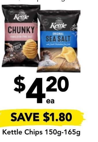 Drakes Kettle Chips 150g-165g offer
