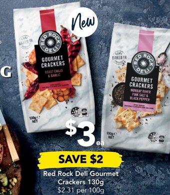 Drakes Red Rock Deli Gourmet Crackers 130g offer