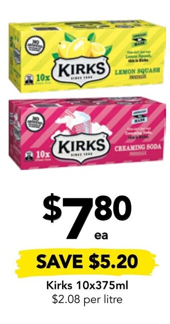 Drakes Kirks 10x375ml offer