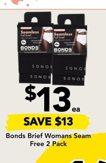 Drakes Bonds Brief Womans Seam Free 2 Pack offer