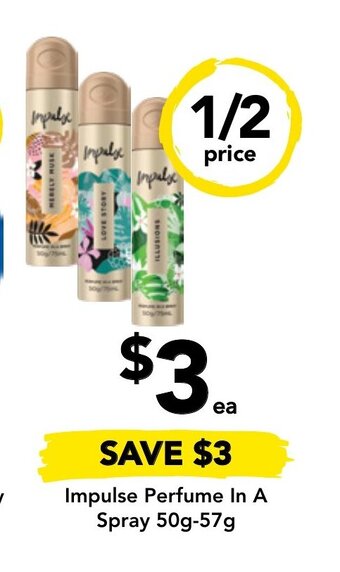 Drakes Impulse Perfume In A Spray 50g-57g offer
