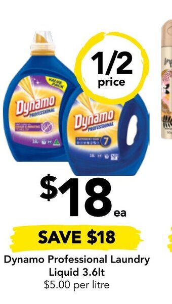 Drakes Dynamo Professional Laundry Liquid 3.6Lt offer