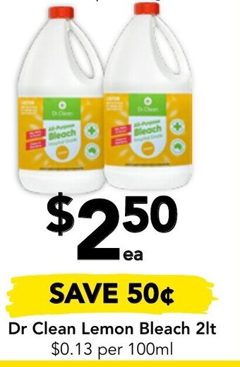 Drakes Dr. Clean Lemon Bleach 2lt offer