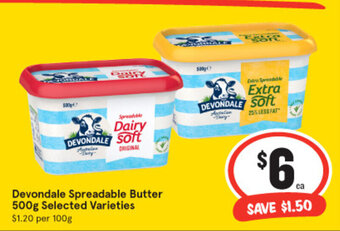 IGA Devondale Spreadable Butter 500g offer