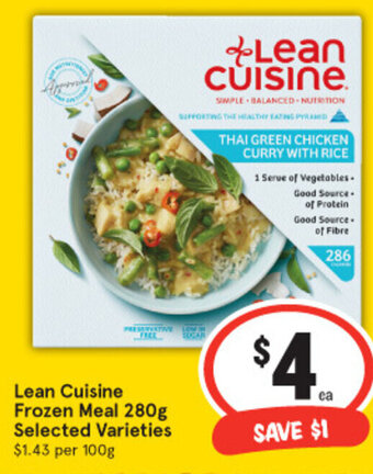 IGA Lean Cuisine Frozen Meal 280g offer