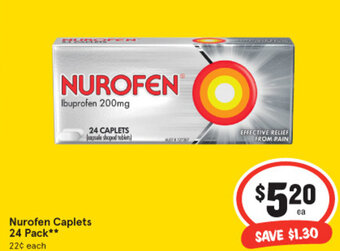 IGA Nurofen Caplets 24 Pack offer