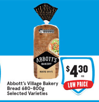 Abbott's Village Bakery Bread 680-800g