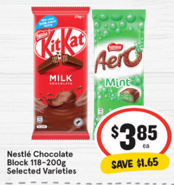 IGA Nestlé Chocolate Block 118-200g offer