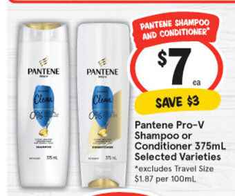 IGA Pantene Pro-V Shampoo or Conditioner 375ml offer