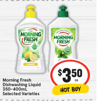 IGA Morning Fresh Dishwashing Liquid 350-400ml offer