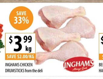 Supabarn Inghams Chicken Drumsticks offer