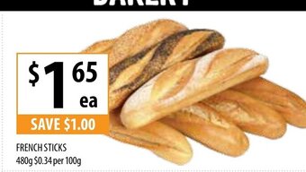 Supabarn French Sticks 480g offer
