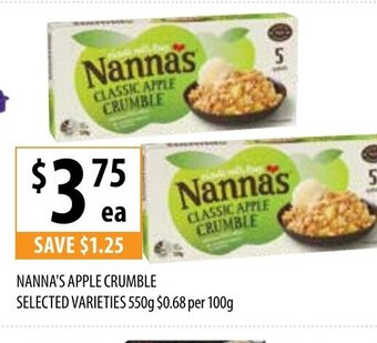 Supabarn Nanna's Apple Crumble offer