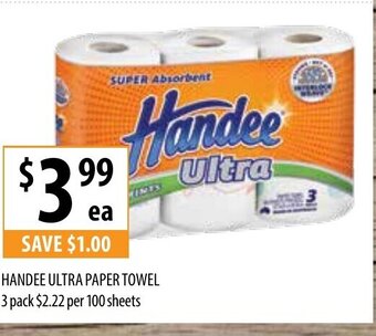 Supabarn Handee Ultra Paper Towel 3 pack offer