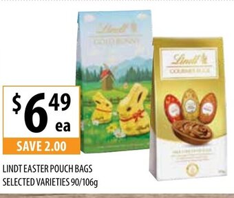 Supabarn Lindt Easter Pouch Bags offer