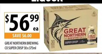 Supabarn Great Northern Brewing Co Super Crisp 30x375ml offer