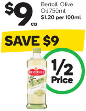 Woolworths Bertolli Olive Oil 750ml offer