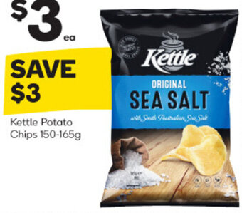 Woolworths Kettle Potato Chips 150-165g offer