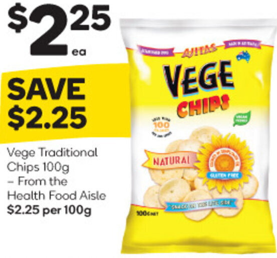 Vege Traditional Chips 100g offer at Woolworths