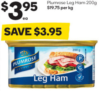 Woolworths Plumrose Leg Ham 200g offer