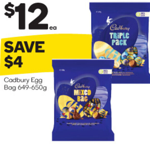 Cadbury Egg Bag 649650g offer at Woolworths