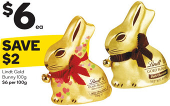 Woolworths Lindt Gold Bunny 100g offer