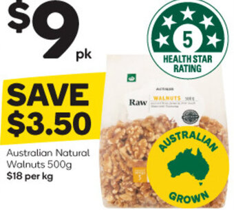 Woolworths Australian Natural Walnuts 500g offer