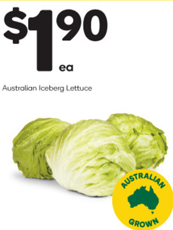 Australian Iceberg Lettuce offer at Woolworths