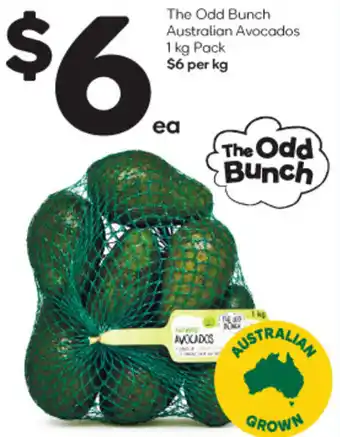 Woolworths The Odd Bunch Australian Avocados 1kg Pack offer