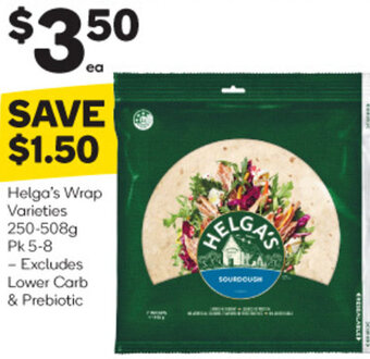 Woolworths Helga's Wrap Varieties 250-508g offer