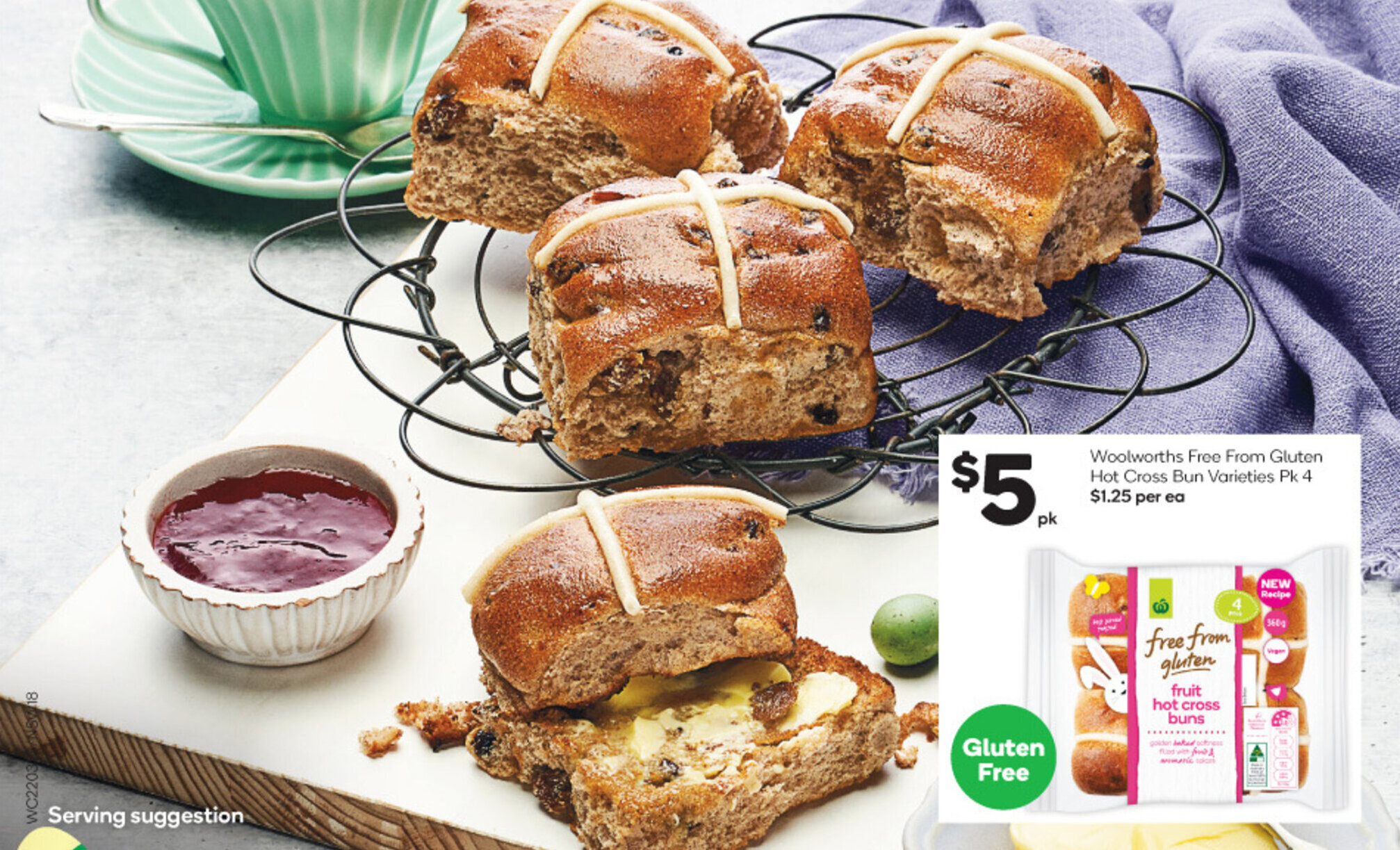 Woolworths Free From Gluten Hot Cross Bun Varieties offer at Woolworths