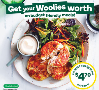 Budget Friendly Meal per Serve