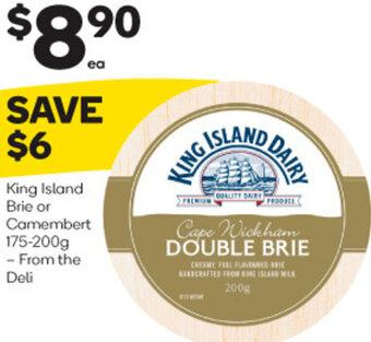 Woolworths King Island Brie or Camembert 175-200g offer