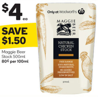 Woolworths Maggie Beer Stock 500ml offer