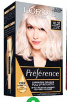 Woolworths L'Oreal Preference Hair Colour offer