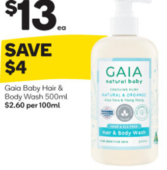 Woolworths Gaia Baby Hair & Body Wash 500ml offer