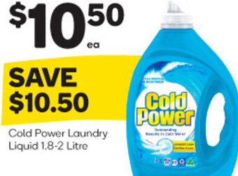 Woolworths Cold Power Laundry Liquid 1.8-2 Litre offer