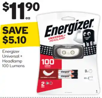 Energizer Universal+ Headlamp 100 Lumens