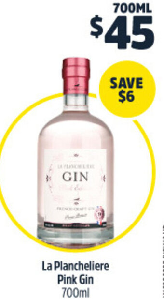 Woolworths La Plancheliere Pink Gin 700ml offer